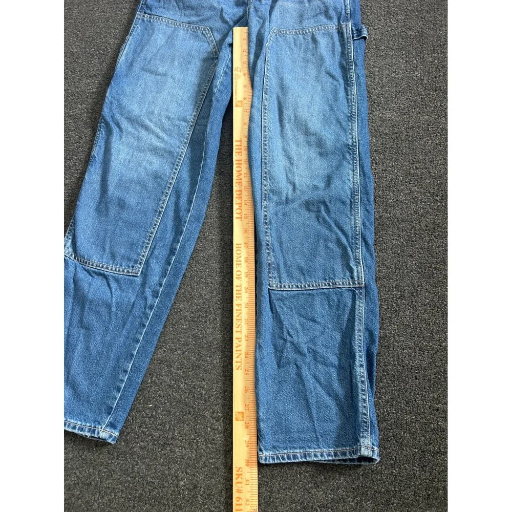 American Eagle Super High Rise Baggy Straight Carpenter Jeans Womens 4R Strigid‎
